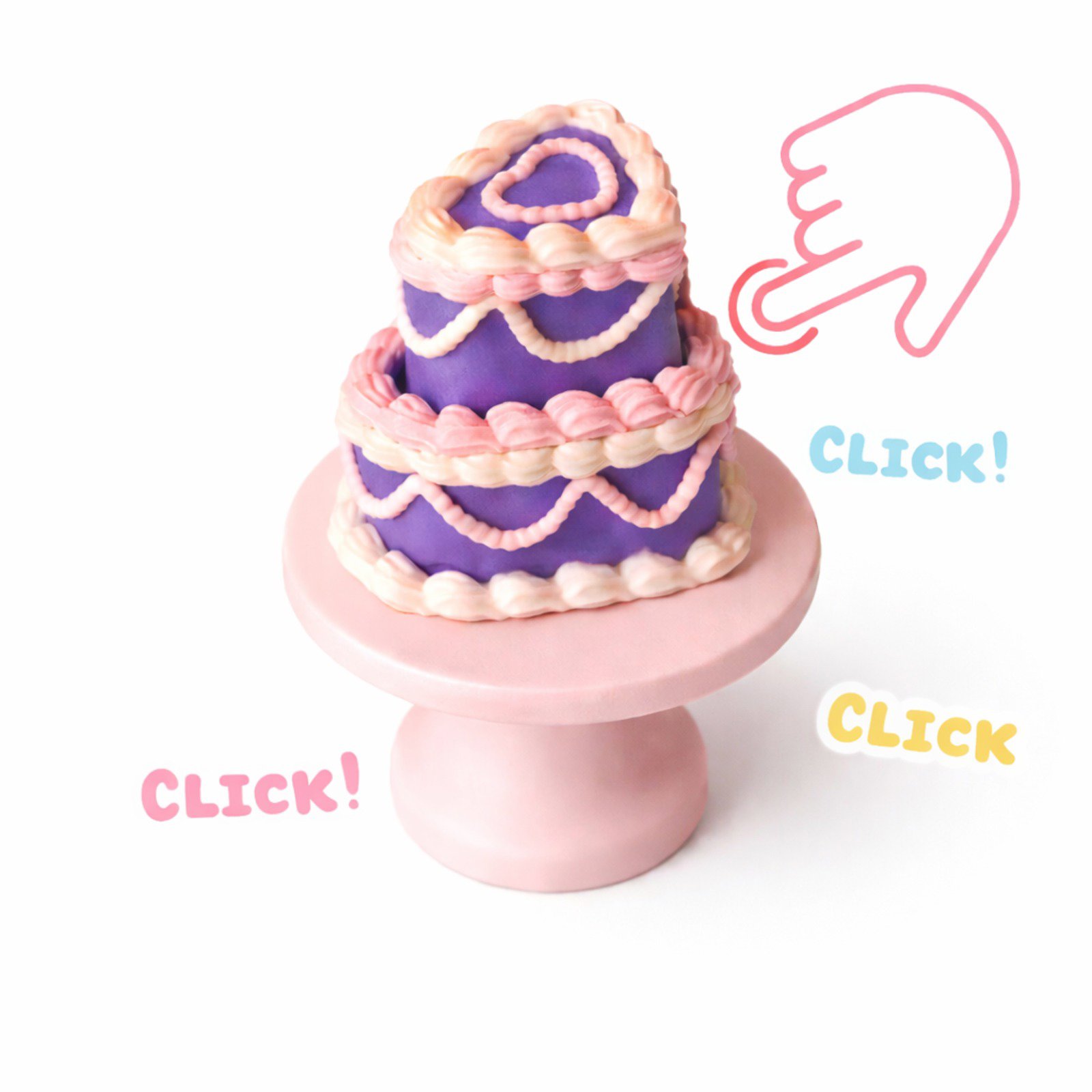 Kalp Pastalı Fidget Clicker