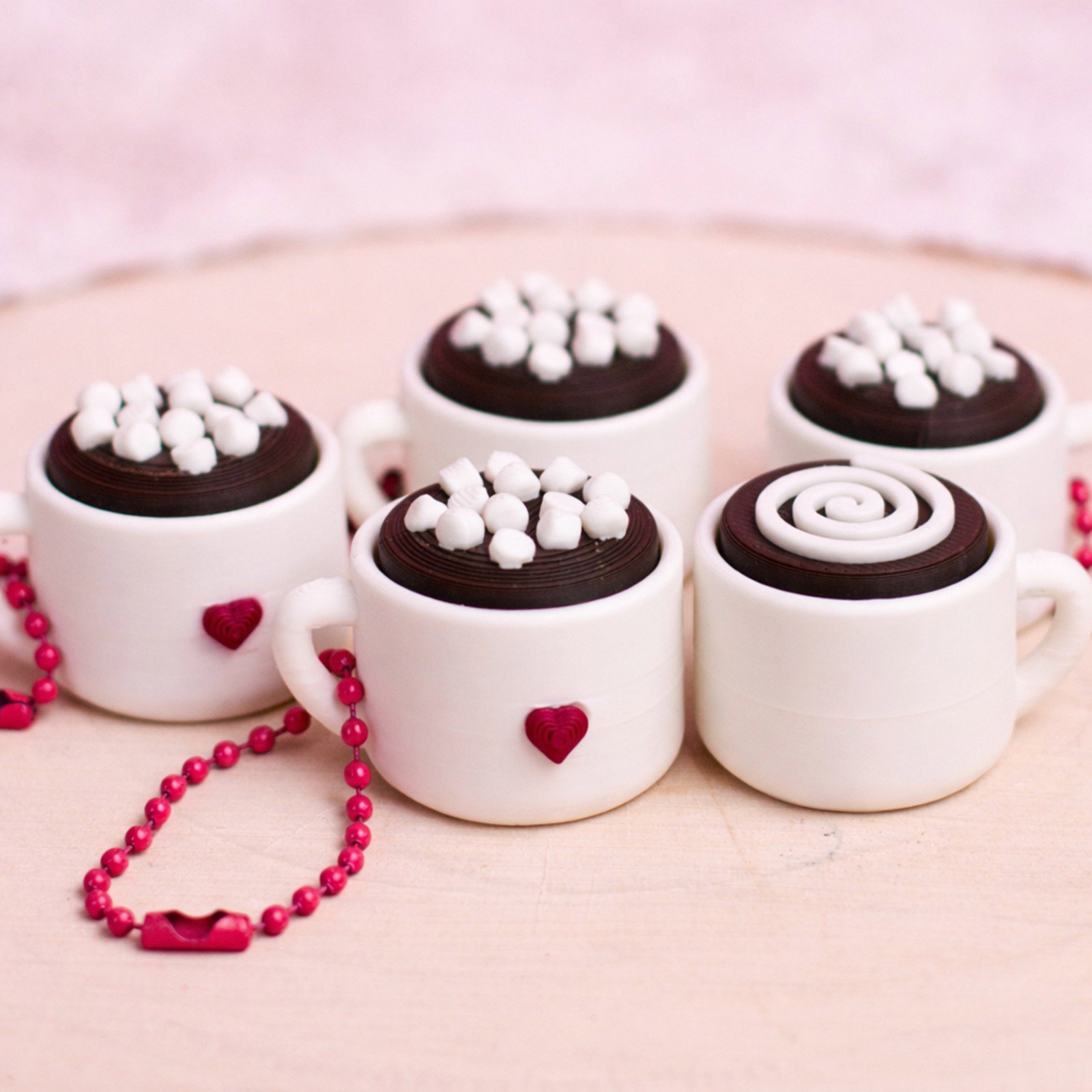 Sevgililer Günü Özel Kahve Fincanı Anahtarlık