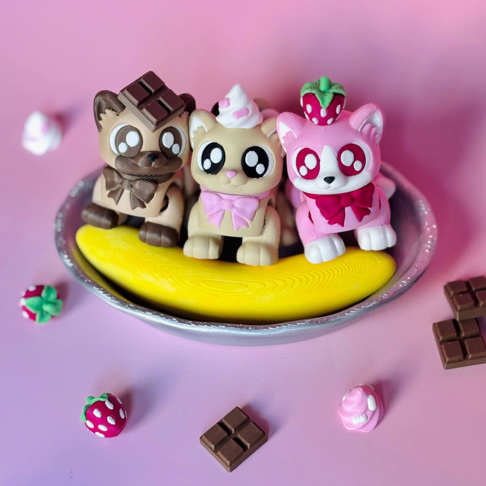 Büyüleyici Pastel Kedi Figürü - Sevimli ve Renkli