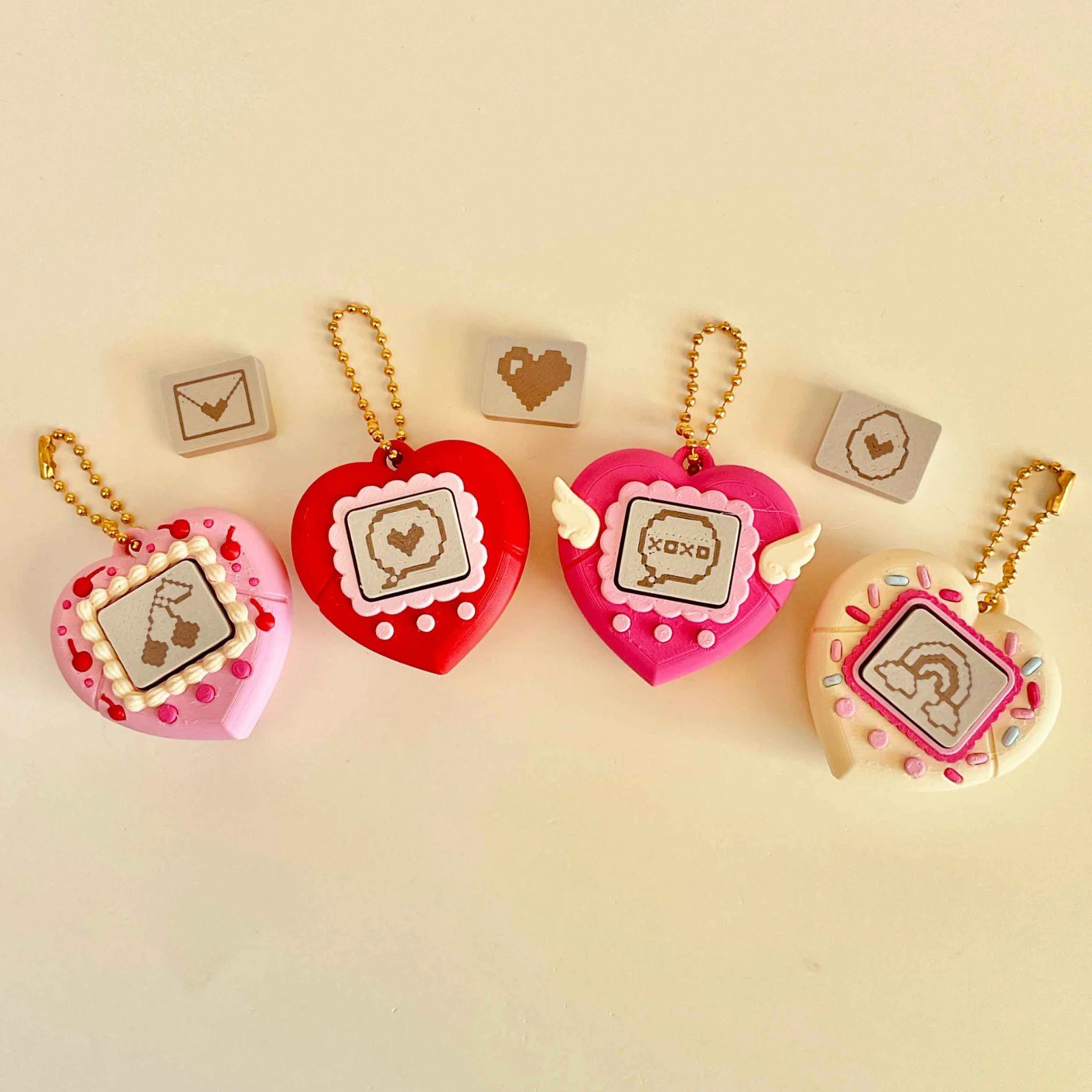 Sevimli Kalp Anahtarlık - Piksel Sanat Detaylı